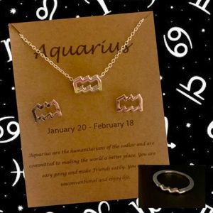 Aquarius Necklace, Earrings & Ring Set
